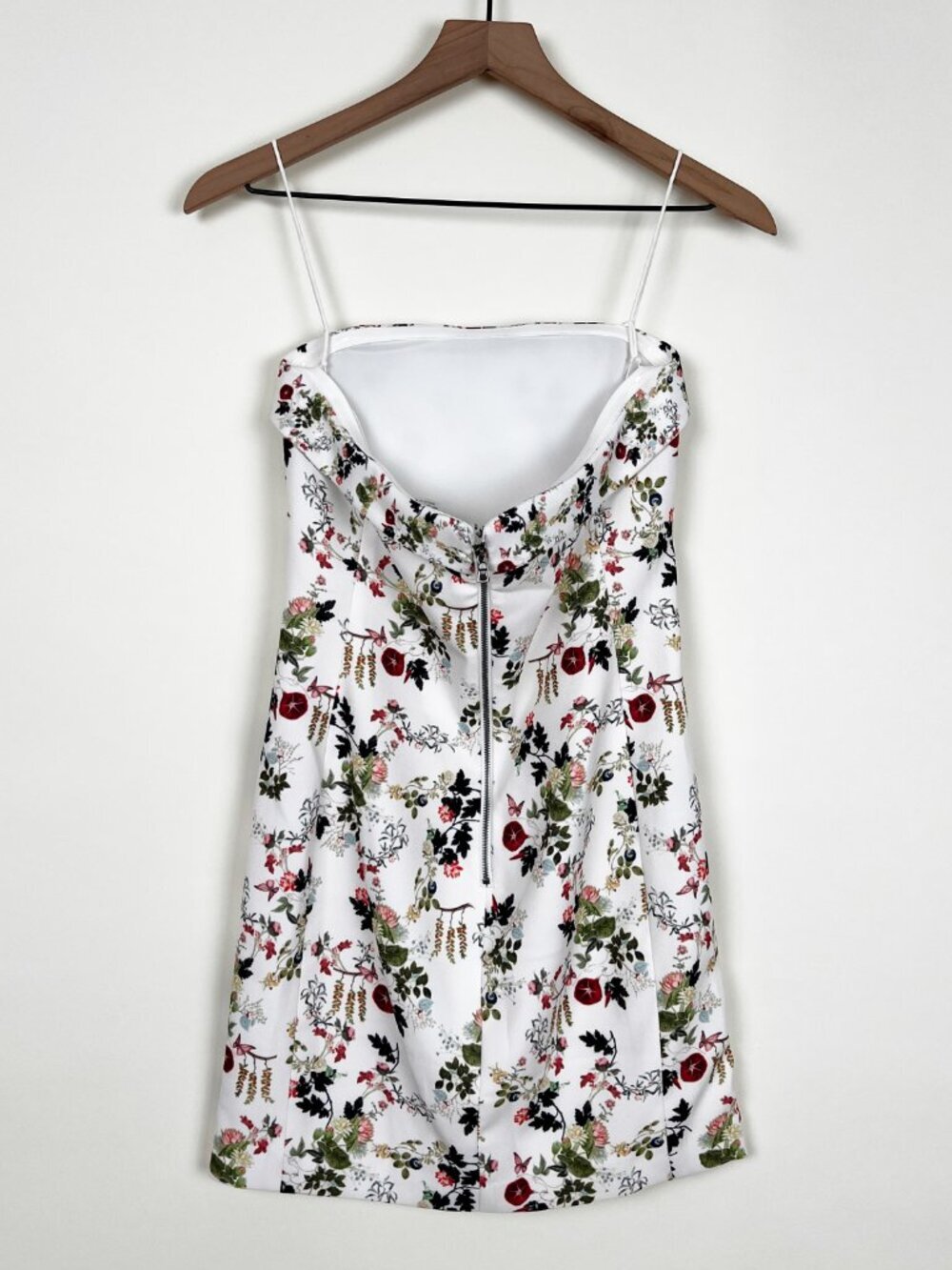 New Alice + Olivia Kelly Strapless Floral Print Mini Dress Garden Party Summer 2 - Picture 11 of 12